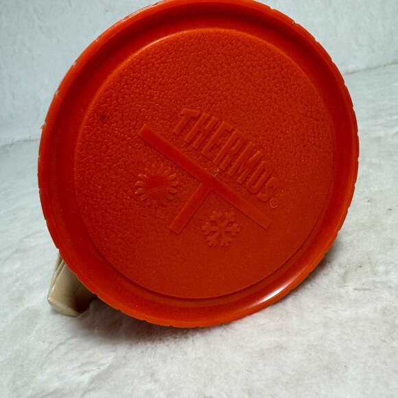 Vintage Thermos 10oz Insulated Hot or Cold Food Cup Orange King Seely Model 7002 - Picture 3 of 9